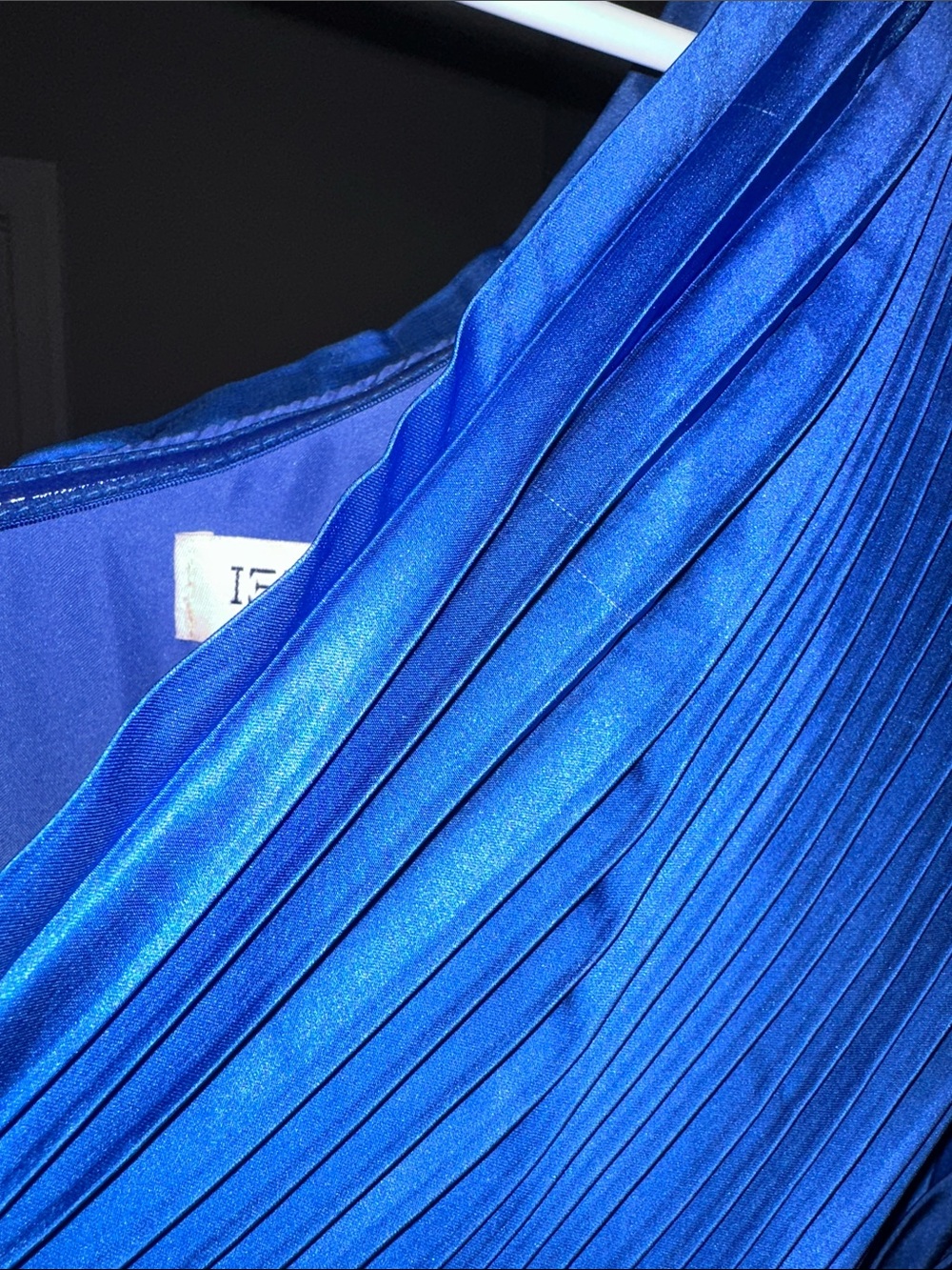 Mac Duggal by Ieena Blue Pleated Charmeuse One Shoulder Ombre Gown 49903 - Picture 9 of 16
